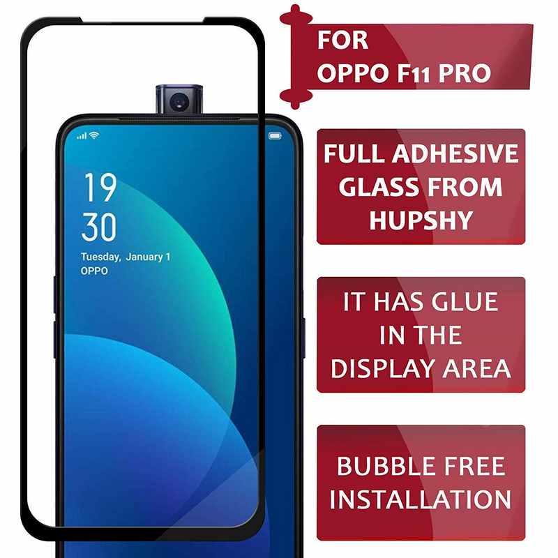 Oppo F11 Pro 9D Hardness front Black tempered Glass (5)