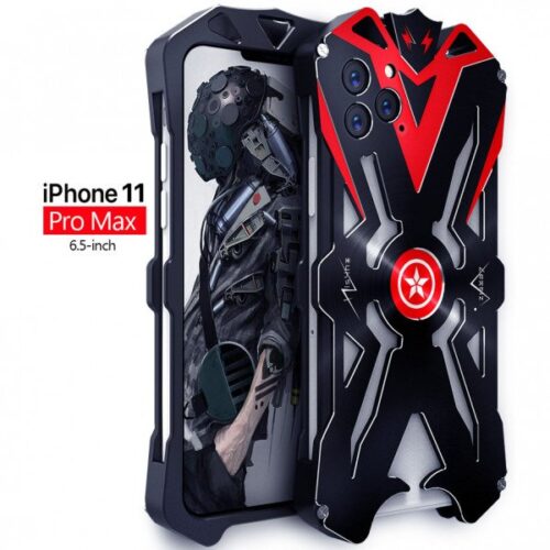 Apple iPhone 11 Pro Max Aviation Aluminum Alloy Shockproof Armor Metal Case Cover - Black