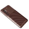 Xiaomi-Mi-Note-10-Lite-Cover-Slim-Soft-TPU-Carbon-Fiber-Back-Cover (Brown)