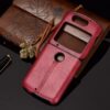 Motrola Razr 5G Leather Case Red