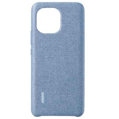 Xiaomi Mi 11 Plain Leather Imitation Woven Protective Case (Blue)