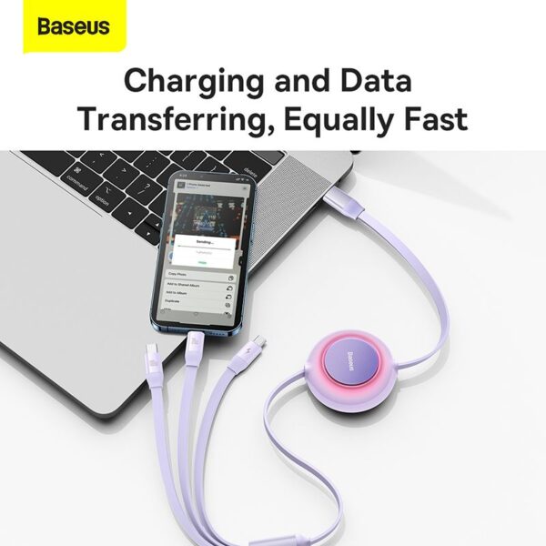 Baseus Bright Mirror Series II Retractable 3-in-1 Fast Charging Cable (1)