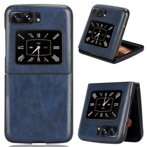 Motorola Razr 2022 Luxury Leather Texture Case (BLUE)