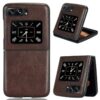 Motorola Razr 2022 Luxury Leather Texture Case (BROWN)