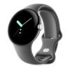 Google Pixel Watch - Polished Silver case - Charcoal Active band