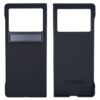 Vivo X Fold+ Plain Leather Stand Protective Case (Black)