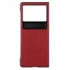 Vivo X Fold+ Plain Leather Stand Protective Case (Red Front)