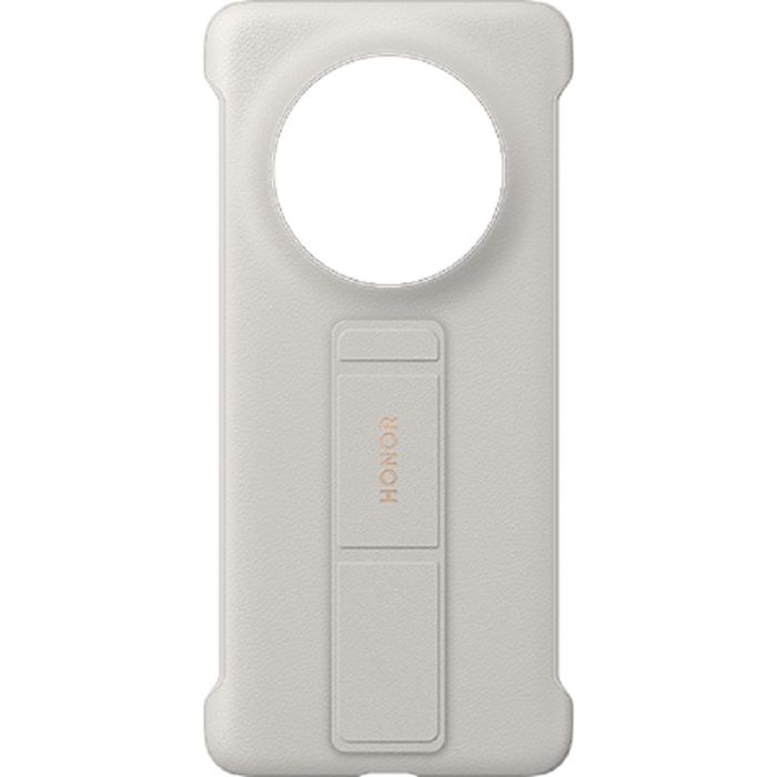 Honor Magic 5 Pro Leather Stand Case - White