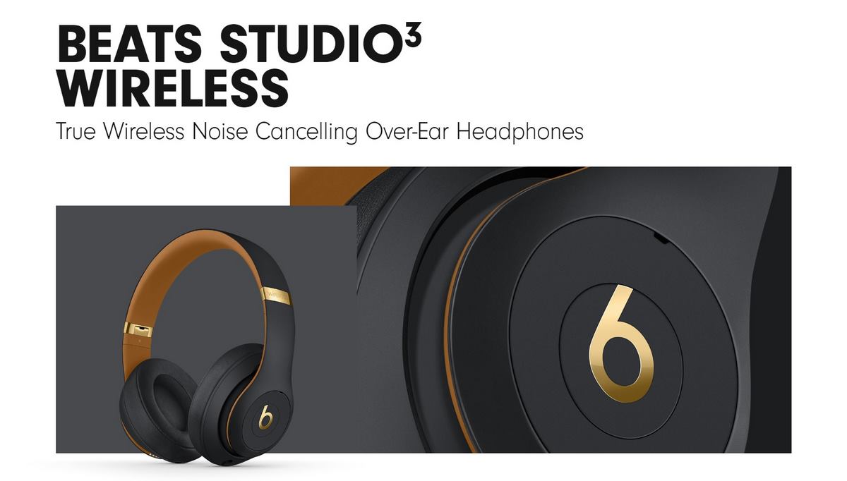 Beats Studio 3 True Wireless Noise Cancelling Over-Ear Headphones - Midnight Black - Banner - Alezay Kuwait