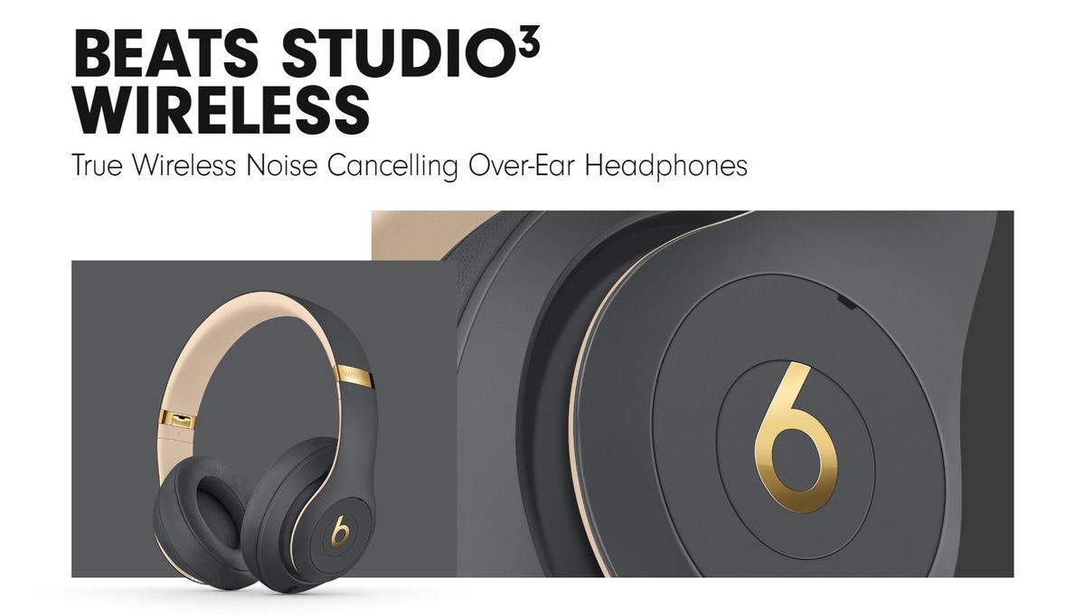 Beats Studio 3 True Wireless Noise Cancelling Over-Ear Headphones - Shadow Gray - Banner - Alezay Kuwait