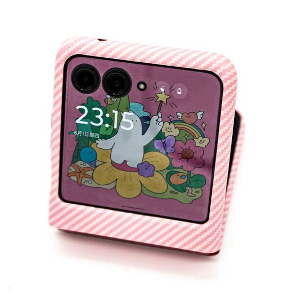Motorola Razr 40 Ultra Carbon Fiber Case (Official) - Pink