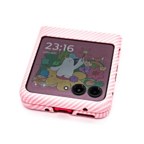 Motorola Razr 40 Ultra Carbon Fiber Case (Official) - Pink