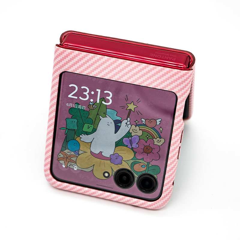 Motorola Razr 40 Ultra Carbon Fiber Case (Official) - Pink