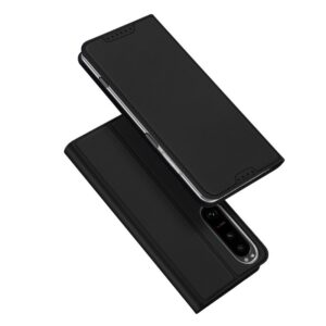 DUX DUCIS Flip Leather Case for Sony Xperia 1 V - Black - Alezay Kuwait