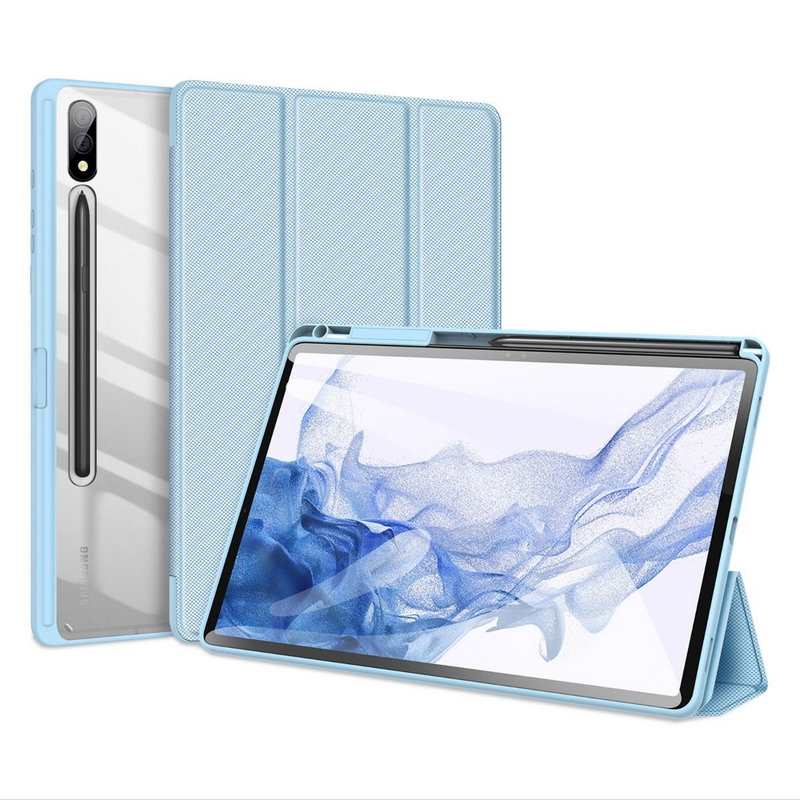 DUX DUCIS TOBY Antiskid Leather Case for Samsung Galaxy Tab S9 Ultra - Blue - Alezay Kuwait