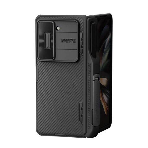 Nillkin CamShield Fold Case with Pen Holder for Samsung Galaxy Z Fold 5 - Black - Alezay Kuwait
