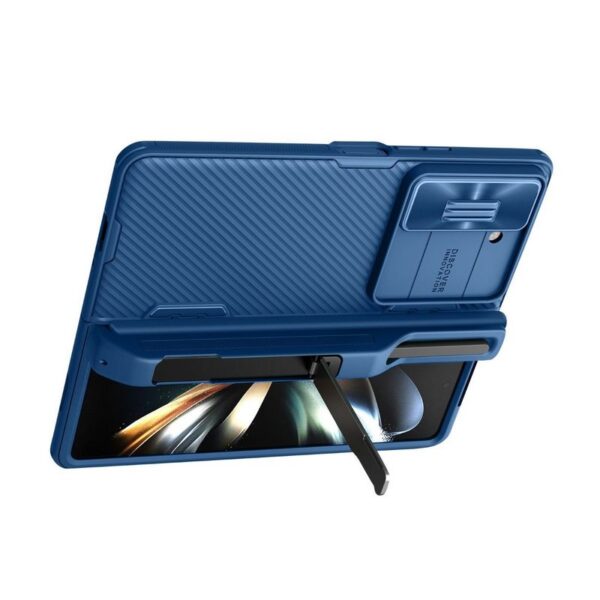 Nillkin CamShield Fold Case with Pen Holder for Samsung Galaxy Z Fold 5 - Blue - Alezay Kuwait