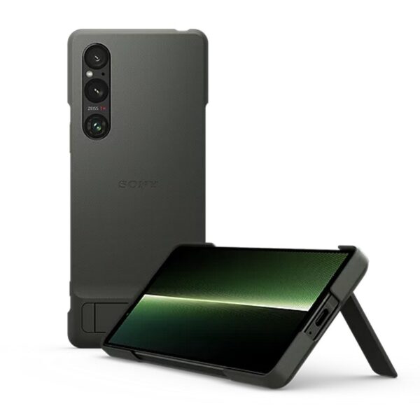 Sony Xperia 1 V Style Cover with Stand - Green - Alezay Kuwait