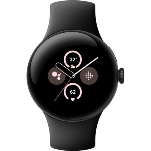 Google Pixel Watch 2 - Matte Black Aluminum Case Obsidian Active Band - Alezay Kuwait