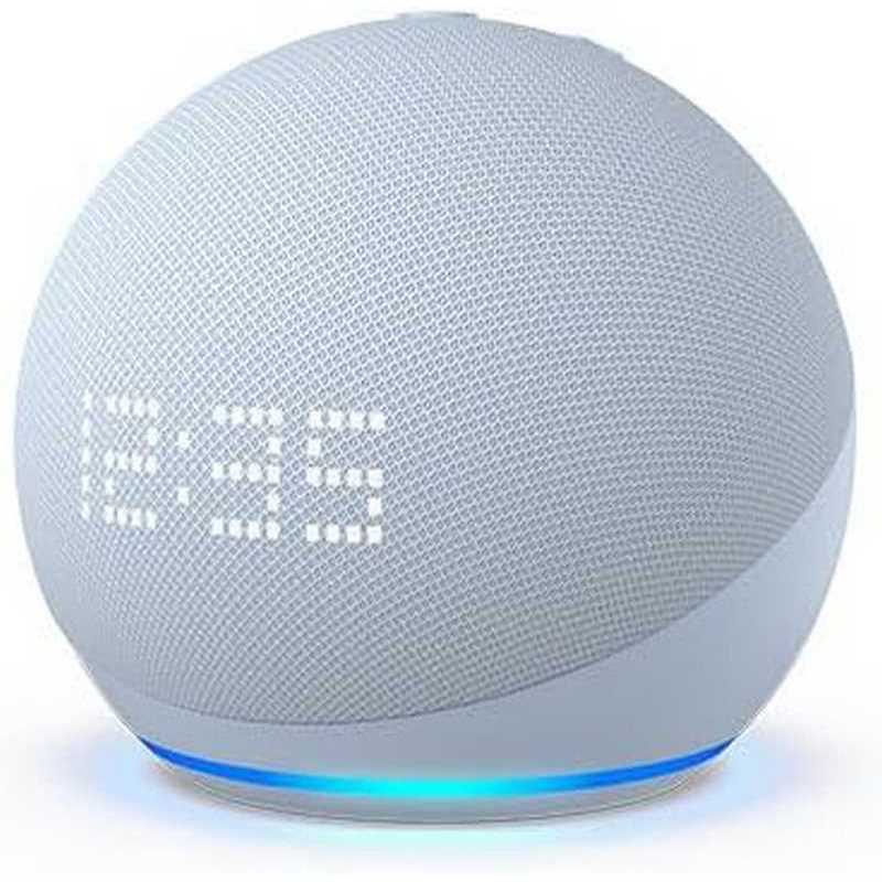 Amazon Echo Dot (5th Gen) with clock - Cloud Blue - Alezay Kuwait