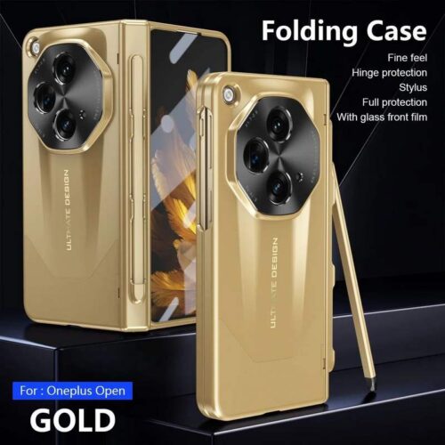 OnePlus Open - Oppo Find N3 Armor Shockproof Cover Case - Gold - Alezay Kuwait