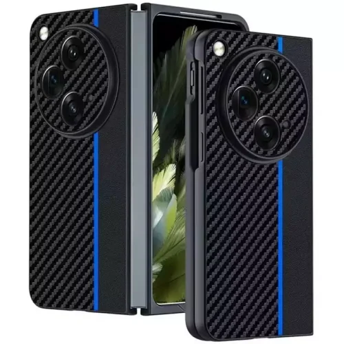 Carbon Fiber Case for OnePlus Open Oppo Find N3 - Black Blue - Alezay Kuwait