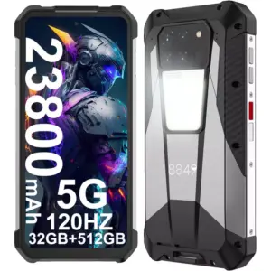 Unihertz 8849 Tank 3 512GB Memory, 32GB RAM 22000mAh Largest Battery 5G Rugged Smartphone - Alezay Kuwait