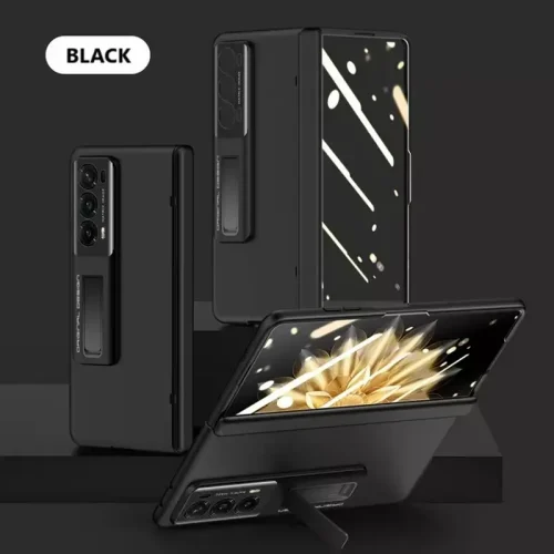 Honor Magic V2 Folding Luxury Case Shockproof Kickstand Back Cover - Black - ALezay Kuwait