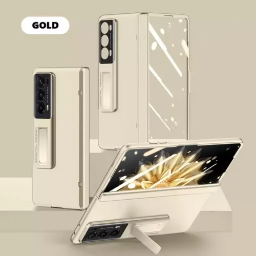Honor Magic V2 Folding Luxury Case Shockproof Kickstand Back Cover - Gold - ALezay Kuwait