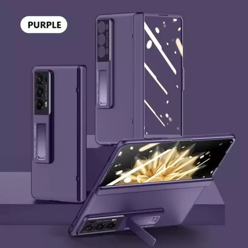 Honor Magic V2 Folding Luxury Case Shockproof Kickstand Back Cover - Purple - ALezay Kuwait