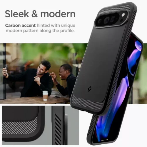 Google Pixel 9 Pro XL Case Rugged Armor Spigen - Product Description - Alezay Kuwait - Spigen Kuwait