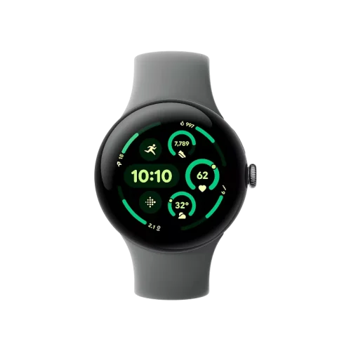 Google Pixel Watch 3 - 45mm - Champagne Gold Aluminum Case Hazel Active Band - Alezay Kuwait - Google Kuwait