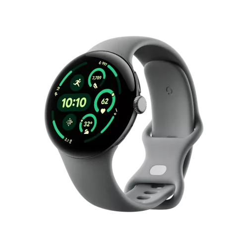 Google Pixel Watch 3 - 45mm - Champagne Gold Aluminum Case Hazel Active Band - Alezay Kuwait - Google Kuwait