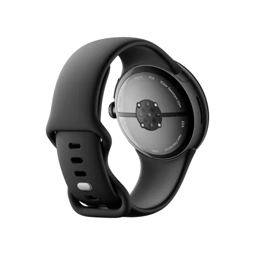 Google Pixel Watch 3 - 45mm - Matte Black Aluminum Case Obsidian Active Band - Alezay Kuwait - Google Kuwait