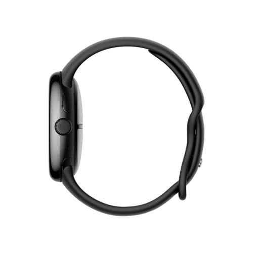 Google Pixel Watch 3 - 45mm - Matte Black Aluminum Case Obsidian Active Band - Alezay Kuwait - Google Kuwait