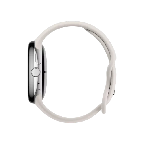 Google Pixel Watch 3 - 45mm - Polished Silver Aluminum Case Porcelain Active Band - Alezay Kuwait - Google Kuwait