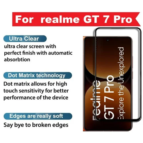 Realme GT 7 Pro Tempered Glass Screen Protector - Alezay Kuwait - Realme Kuwait