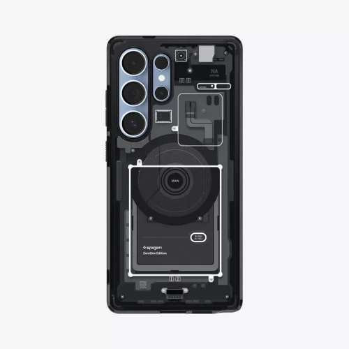 Samsung Galaxy S25 Ultra Case Ultra Hybrid Zero One Spigen (MagFit) - Black - Alezay Kuwait - Spigen Kuwait