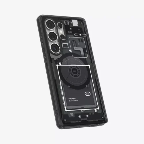 Samsung Galaxy S25 Ultra Case Ultra Hybrid Zero One Spigen (MagFit) - Black - Alezay Kuwait - Spigen Kuwait