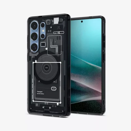 Samsung Galaxy S25 Ultra Case Zero One Spigen (MagFit) - Black - Alezay Kuwait - Spigen Kuwait