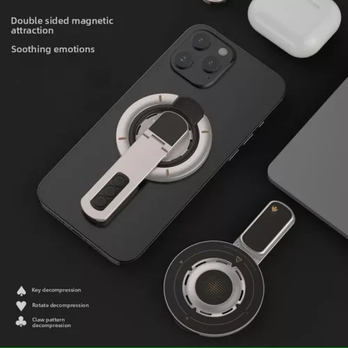 Double-sided Magnetic Phone Holder Ultra-thin 360° Rotatable Multifunctional & Multi-angle Adjustable Phone Holder - Alezay Kuwait