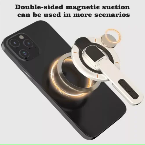 Double-sided Magnetic Phone Holder Ultra-thin 360° Rotatable Multifunctional & Multi-angle Adjustable Phone Holder - Alezay Kuwait