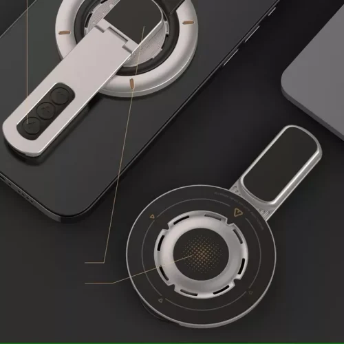 Double-sided Magnetic Phone Holder Ultra-thin 360° Rotatable Multifunctional & Multi-angle Adjustable Phone Holder - Alezay Kuwait