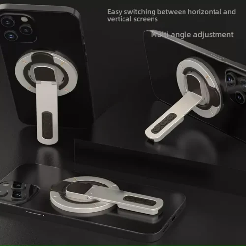 Double-sided Magnetic Phone Holder Ultra-thin 360° Rotatable Multifunctional & Multi-angle Adjustable Phone Holder - Alezay Kuwait