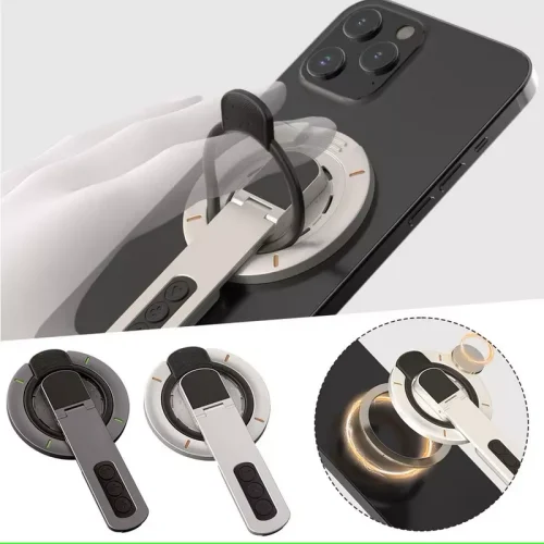 Double-sided Magnetic Phone Holder Ultra-thin 360° Rotatable Multifunctional & Multi-angle Adjustable Phone Holder - Alezay Kuwait