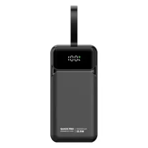 PAWA Quickpro P225 Fast Charging Powerbank 50000mAh - Black - Alezay Kuwait - PAWA Kuwait
