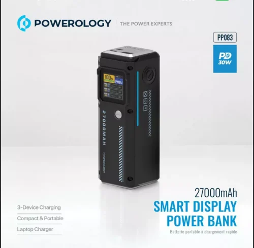 Powerology 27000mAh Smart Display 140W Powerbank - Alezay Kuwait - Powerology Kuwait