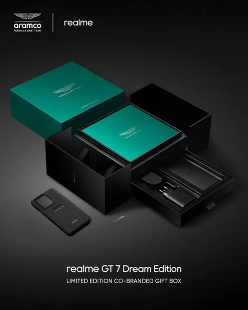 Realme GT 7 Dream Edition Limited Edition - Aston Martin Green - Unboxing - Alezay Kuwait - Realme Kuwait