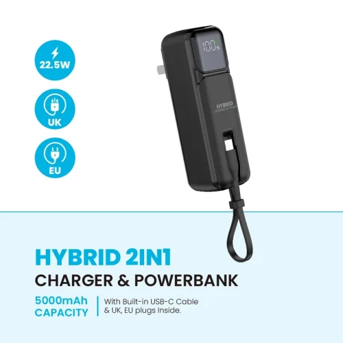 PAWA Hybrid 2in1 Charger & Powerbank - Pawa Kuwait - Alezay Kuwait