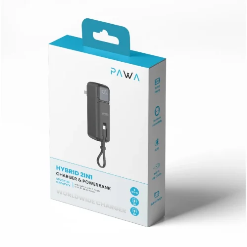 PAWA Hybrid 2in1 Charger & Powerbank - Pawa Kuwait - Alezay Kuwait